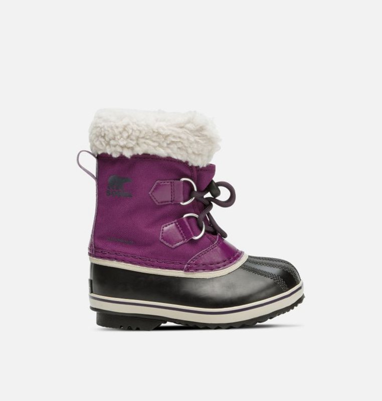 Kids Snow Boots Purple/Black - Sorel Childrens Yoot Pac™ Nylon - 740936-RCP